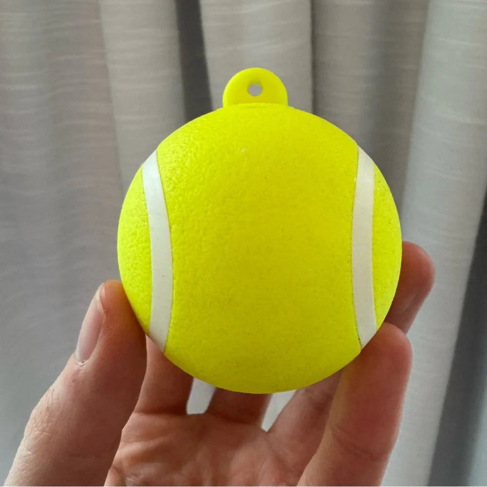 Bath and Body Works Bright Yellow Tennis Ball Keychain Antibacterial holder